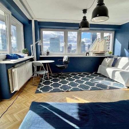 ורשה Super Apartament Blue Scisle Centrum Dwie Linie Metra Netflix Wifi 300 Mbs Panorama Miasta מראה חיצוני תמונה