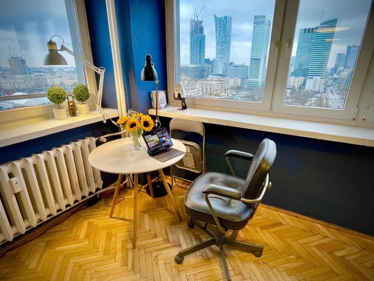 ורשה Super Apartament Blue Scisle Centrum Dwie Linie Metra Netflix Wifi 300 Mbs Panorama Miasta מראה חיצוני תמונה