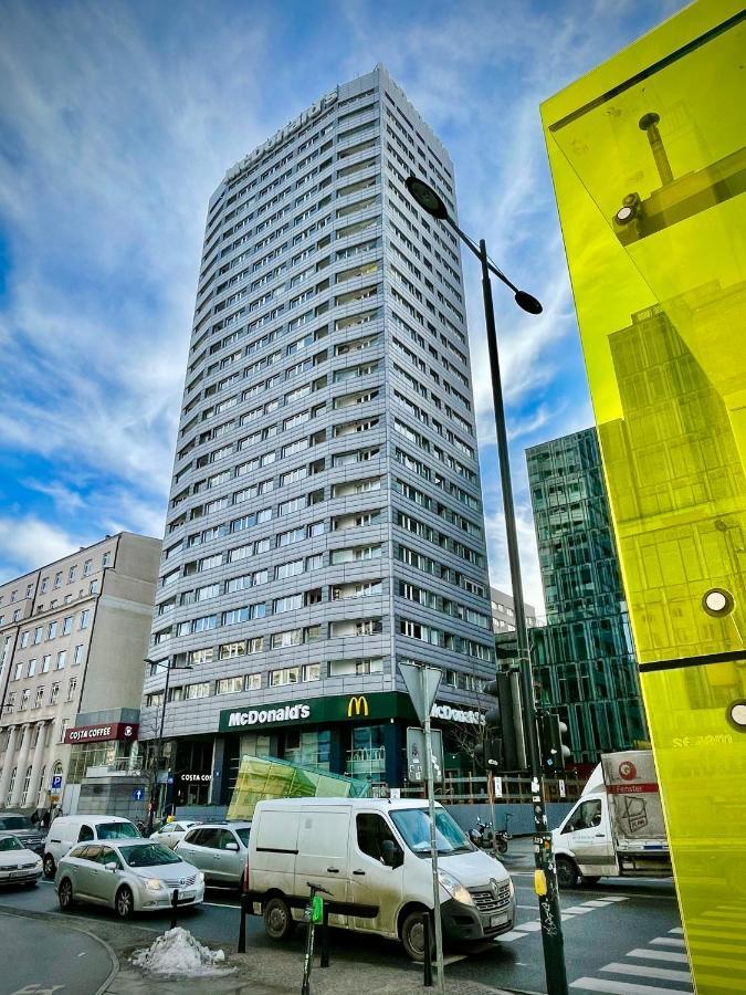 ורשה Super Apartament Blue Scisle Centrum Dwie Linie Metra Netflix Wifi 300 Mbs Panorama Miasta מראה חיצוני תמונה