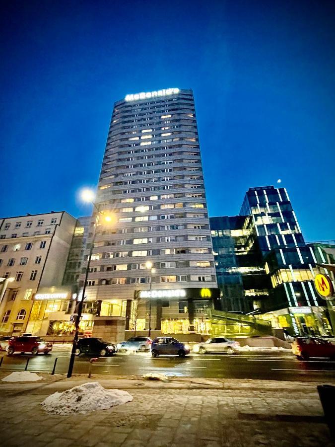 ורשה Super Apartament Blue Scisle Centrum Dwie Linie Metra Netflix Wifi 300 Mbs Panorama Miasta מראה חיצוני תמונה