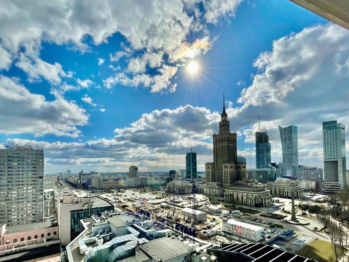 ורשה Super Apartament Blue Scisle Centrum Dwie Linie Metra Netflix Wifi 300 Mbs Panorama Miasta מראה חיצוני תמונה